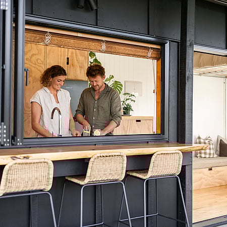 Chris and Eve from Raglan Tiny Homes