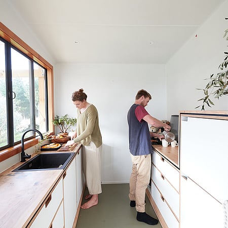 Chris and Eve from Raglan Tiny Homes