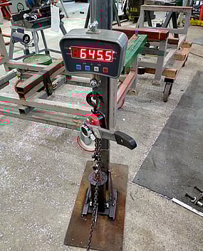 Pull test of small ground anchor