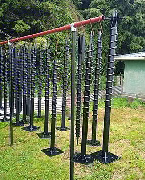 Screw piles for structures