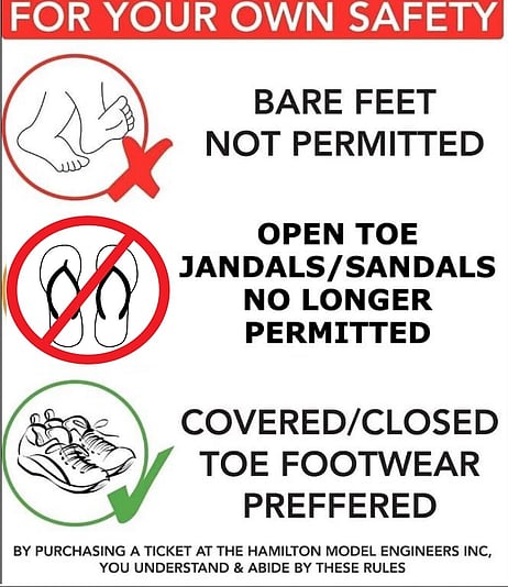 Hamilton Model Engineers Covered Shoes Policy