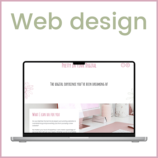 web design by pretty in pink digital