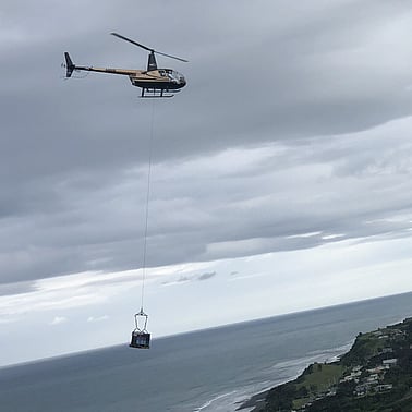 helicopter over forrest