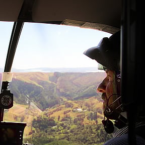 helicopter in hanger