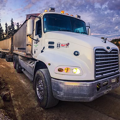 truck and helicopter