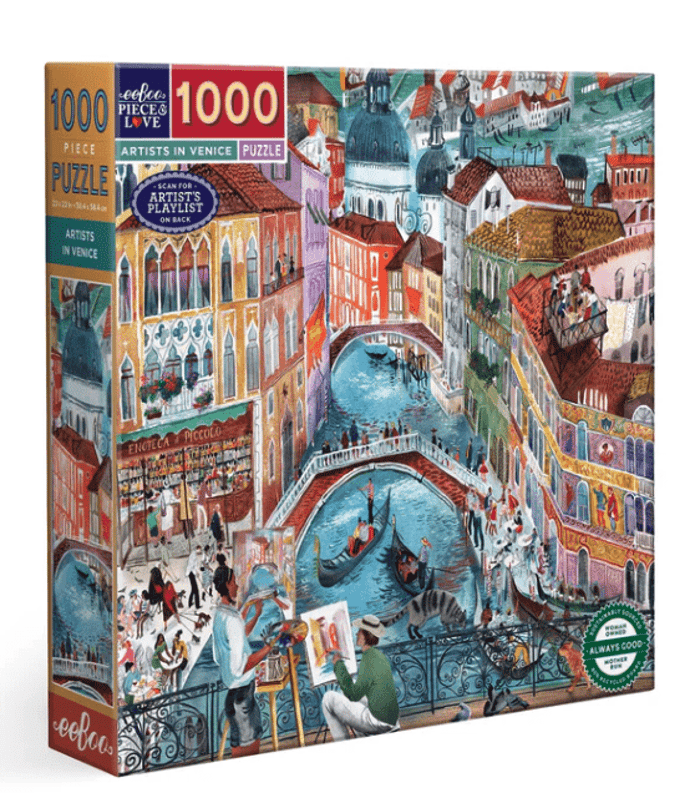 eeboo 1000 Piece Jigsaw Puzzle Artists in Venice