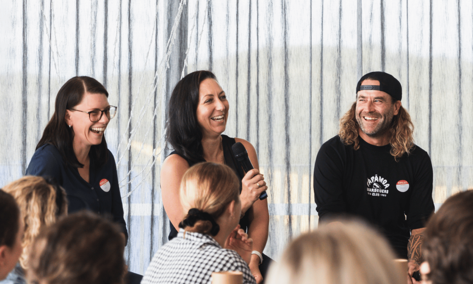 Picture of designers talking and laughing