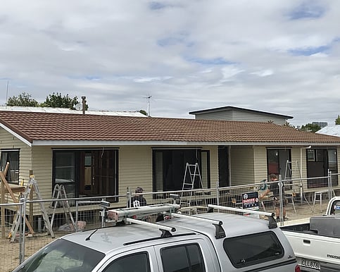 With the house now situated on its new site, the process of reconnecting services and setting everything up begins.