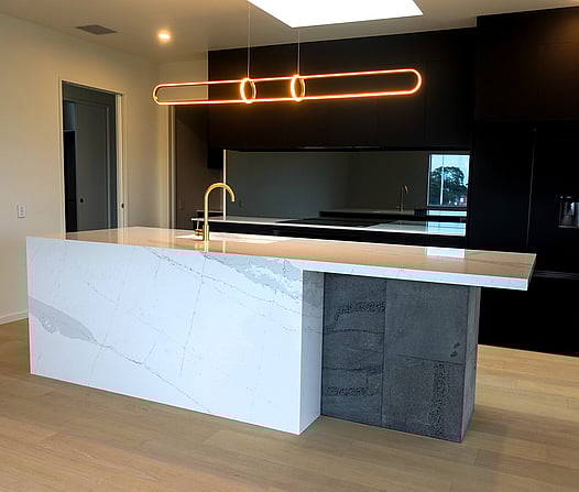 Compact kitchen design with smart storage solutions, ideal for smaller homes in South Canterbury.