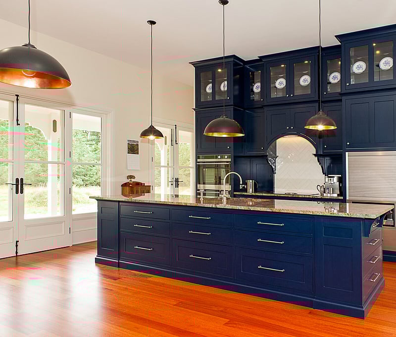 Rustic kitchen with timber accents and natural materials, designed by Barrett Joinery for South Canterbury homes.