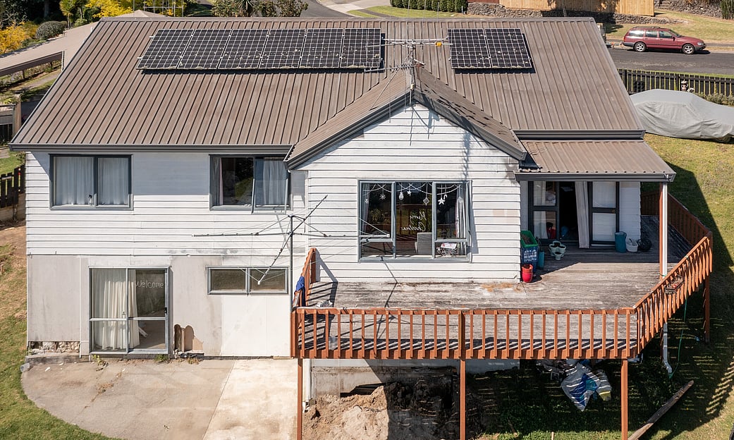 before exterior recladding 