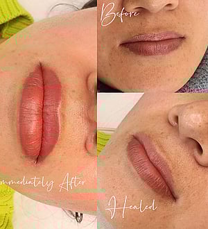 lip blush tattooing before and after photos by Manor Ink Hamilton