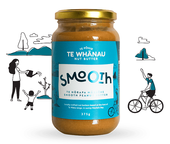 Smooth Peanut butter spread, wholesome handcrafted small batch made | Te Horapa Maenae | Te Whanau Nut Butter, Te Pohue