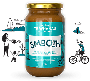 wholesome, natural handcrafted smooth peanut butter. Small batch made in New Zealand