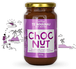 Choc Nut, chocolate handcrafted peanut butter made here in New Zealand from natural ingredients