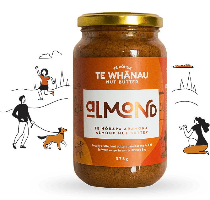 Almond butter | handcrafted nut butter | Te Whanua Hawkes Bay peanut butters