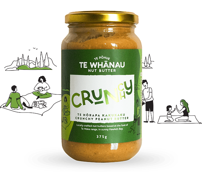 Crunchy peanut butter | handcrafted nut butter, small batch handmade | Te Whanua Hawkes Bay peanut butters