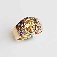 Yellow sapphire ring
