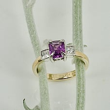 Engagement ring, yellow diamonds