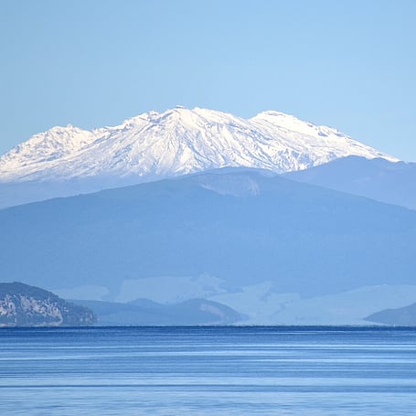 Mt Ruapehu views from Lake Taupo