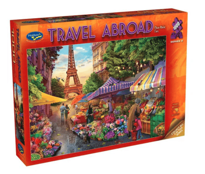 Holdson 1000 Piece Jigsaw Puzzle Travel Aboard S2 Flower Market Paris