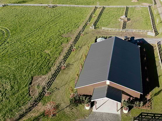 Stable complex aerial view