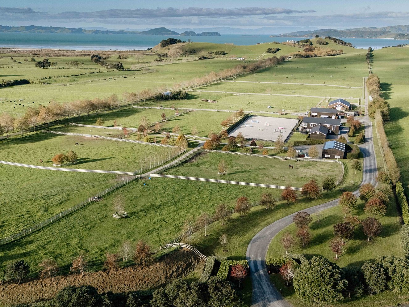 North Ridge Stud property aerial view looking