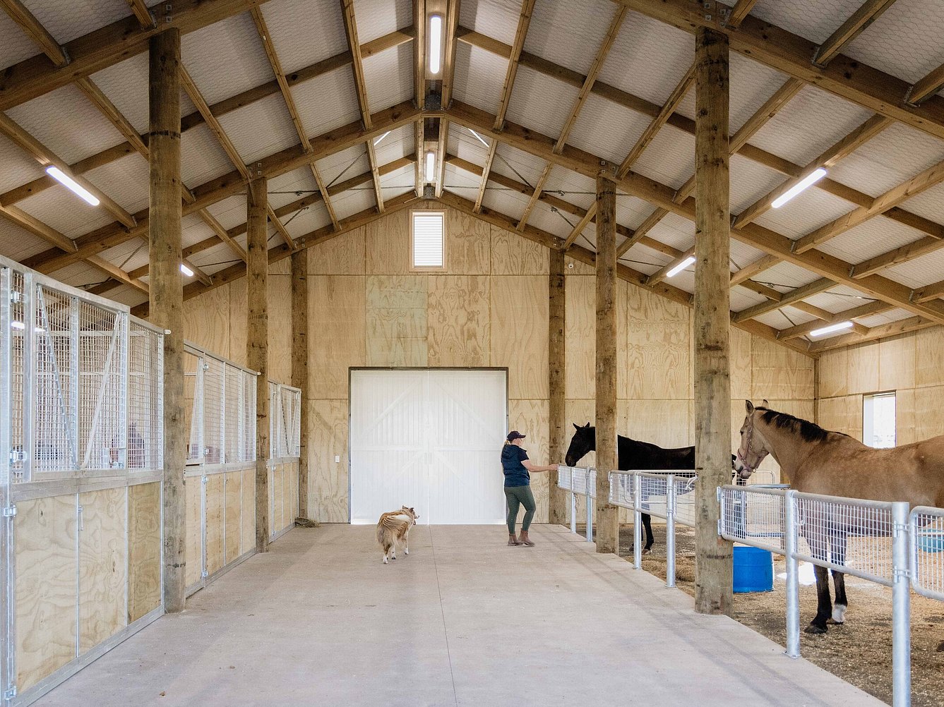 Central breezeway inside North Ridge Stud stable