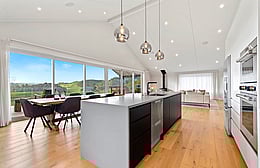 Kitchen showing the view out to the farm