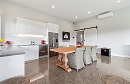 Ground floor media lounge with bar area