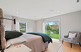 Master suite overlooking the farm