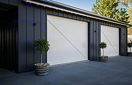 Barn style doors on the garaging
