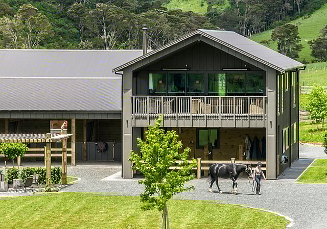 bathroom with polished concrete floors and freestanding bath