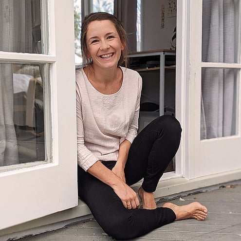 Melanie Sharpe at her home