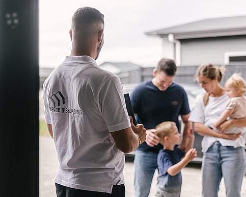 Welcoming a young family into their new home.