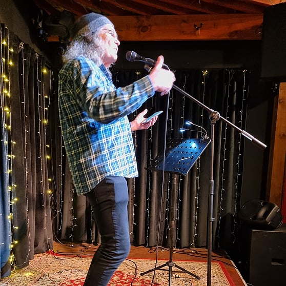 Mac MacDonald performs at The Dof with Two Tails, Dunedin