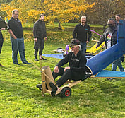 fun corporate team building build and race flying machines at arcus with clued up events near wellington on kapiti coast
