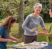 painting in nature at team building day at arcus near wellington on kapiti coast