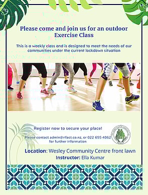 Outdoor Exercise Class - Weekly at Wesley Community Centre