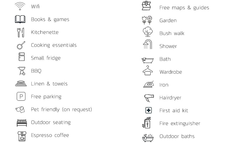 Amenities at the Orchard Cottage