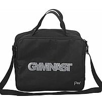 Gymnast Bag in Black with logo Embroidered in Silver