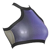 Gymnastics Croptop Singlet in Indigo with Black outlined on Neck and stomach