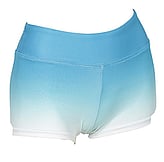 Gymnastics Hotpants faded with the colours of Turquoise and White