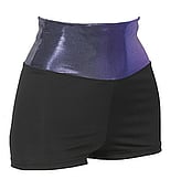 Gymnastics Hotpants in Black with the waist covered in Indigo