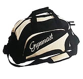 Sports Bag for Gymnastics in Gold and Black with Logo in Gold