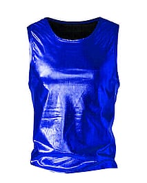 Men's and Boys Unitards Gymnastics in Navy with bottom sides in Black curve stripes and top neck and shoulder fade in White