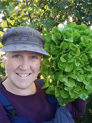 Pile of leafy green vegetables 
