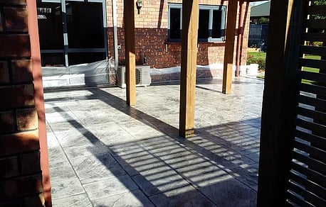 Patio area about to have its concrete sealed