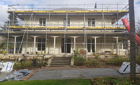 Lime mortar for the restoration was supplied by Stratacote