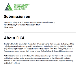 Submission on Health and Safety at Work Amendment Bill